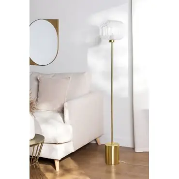 Lampada da terra in cristallo e ferro Kaliner
