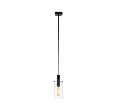 Sospensione montefino Eglo italiana 1e27 à 10 cm nero