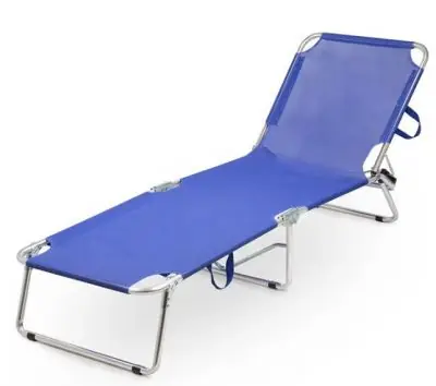 Lettino sand fdm con 3 gambe in ferro blu