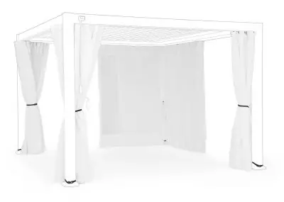 Set zanzariere per pergola Bizzotto Ocean 3 x 4 bianco