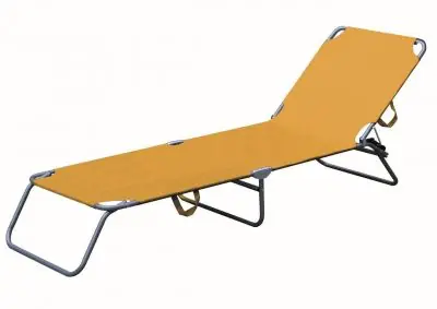 Lettino sand fdm con 3 gambe in ferro arancione