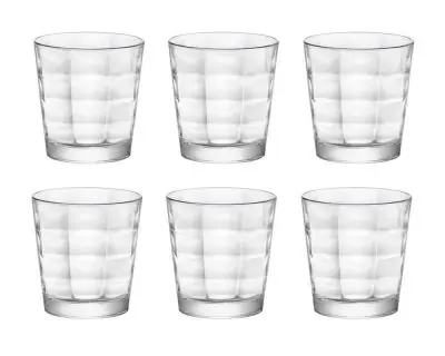 Set 6 bicchieri cube Bormioli 24 cl