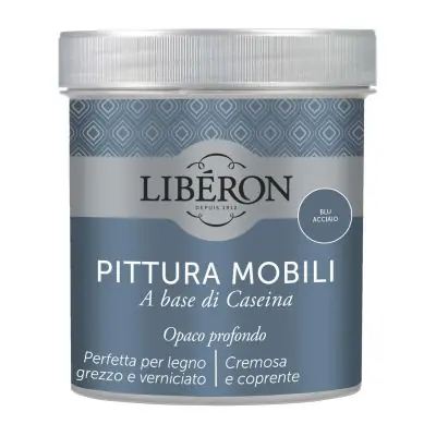 Pittura Mobili Liberon 500ml Blu Acciaio