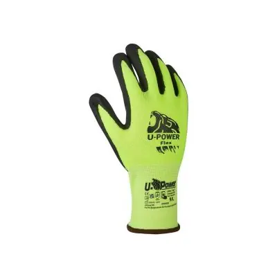 Guanti U-Power Flex Verde Fluo/Nero Tg. 11