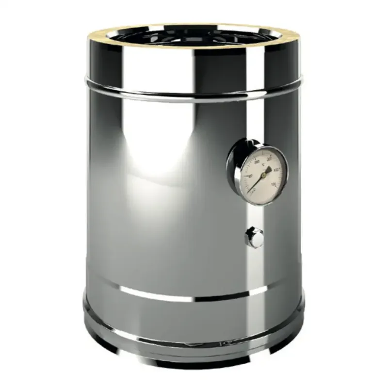 Elemento di controllo fumi e temperatura in acciaio inox doppia parete ISO25 De Marinis