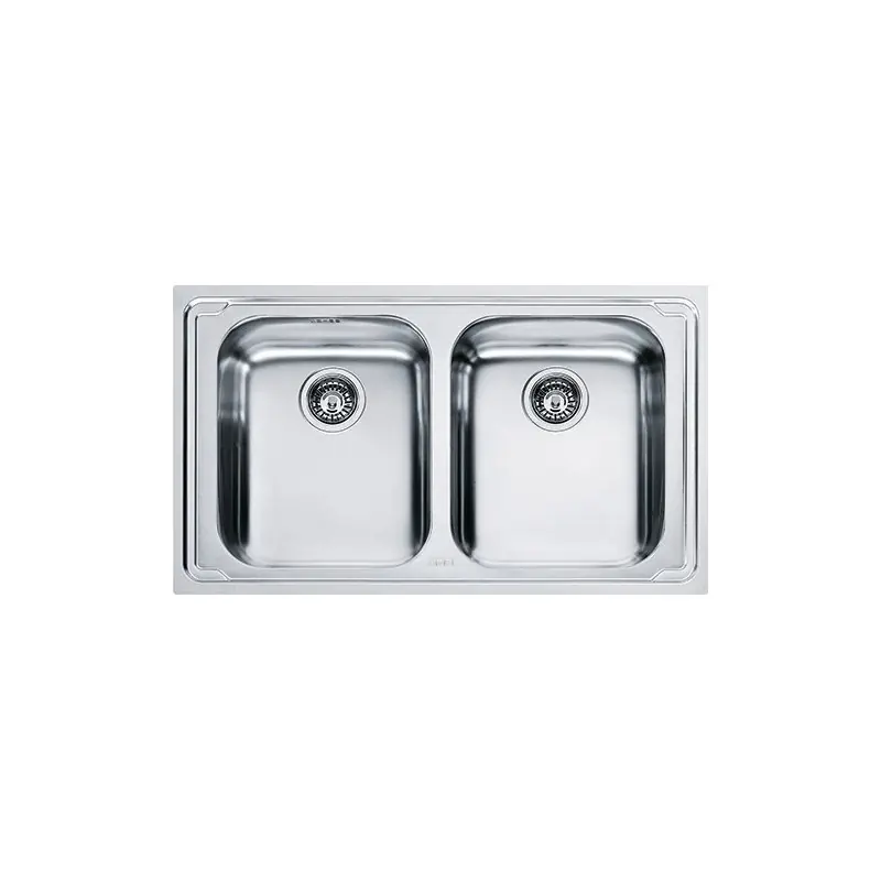 PRONTA CONSEGNA - Franke: Lavello due vasche Logica Line LLX 620-L 101.0153.292 finitura inox satinato da 86x50 cm