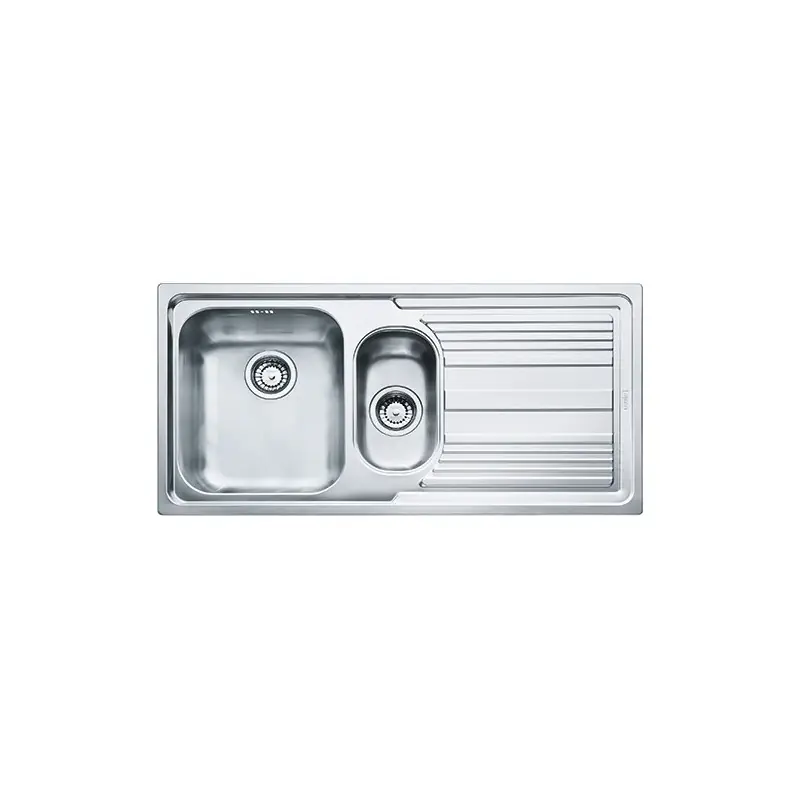 Franke: Lavello una vasca con vaschetta e gocciolatoio a destra Logica Line LLX 651 101.0085.810 finitura inox da 100x50 cm