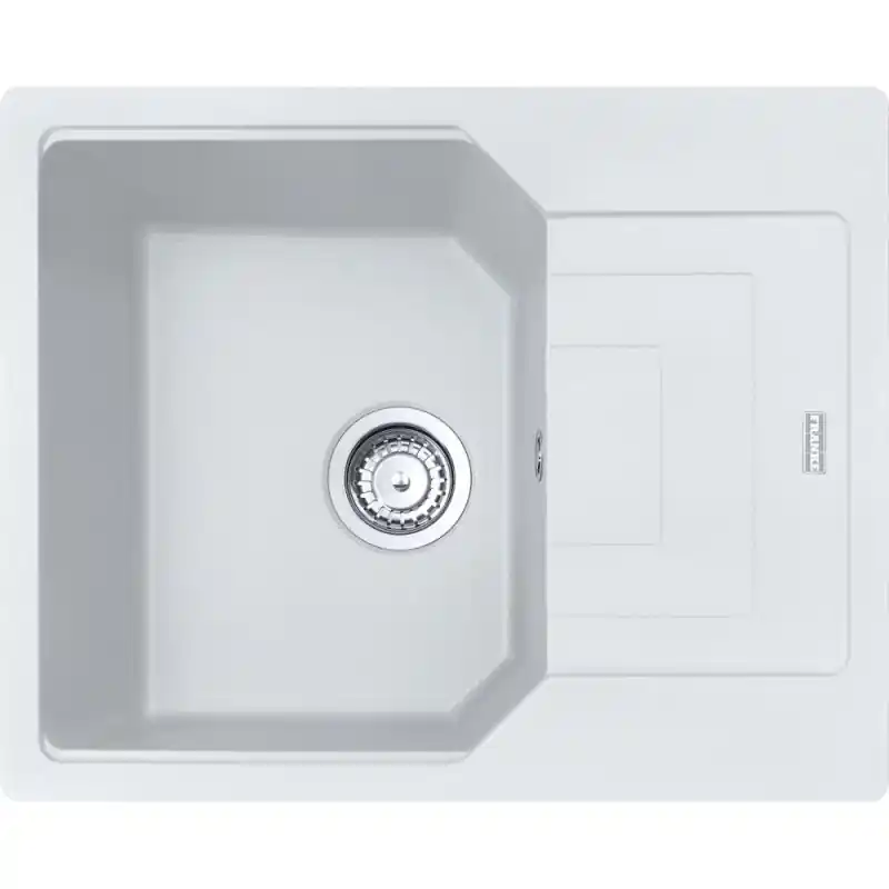 PRONTA CONSEGNA - Franke: Lavello una vasca con gocciolatoio Urban Incasso UBG 611-62 114.0686.744 finitura fragranite bianco da 62x50 cm