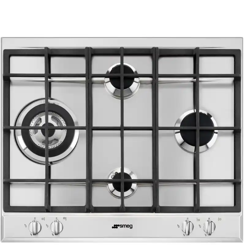 PRONTA CONSEGNA - Smeg Piano cottura a gas P261XGH finitura inox da 60cm - IN PROMOZIONE FINO AL 30/06