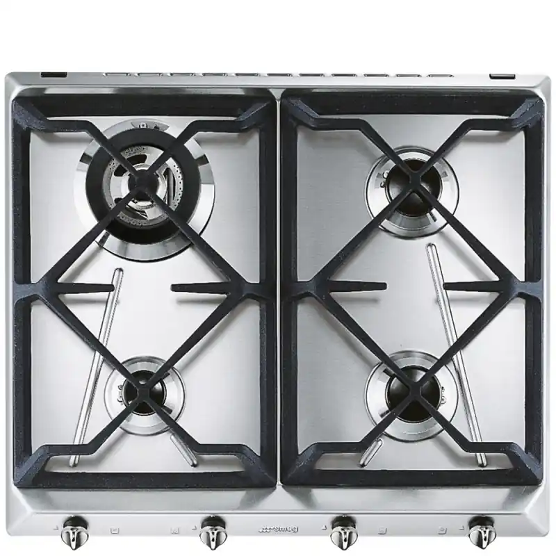 PRONTA CONSEGNA - Smeg Piano cottura a gas SRV564GH3 finitura inox da 60cm - IN PROMOZIONE FINO AL 30/06