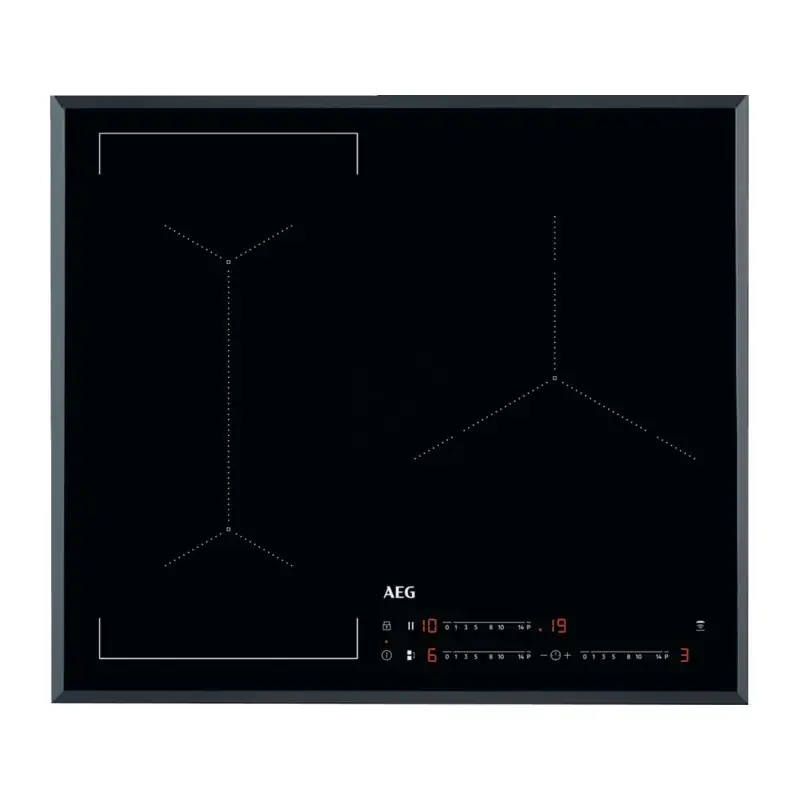 PRONTA CONSEGNA - AEG Piano cottura a induzione Bridge IKE 63443 FB finitura vetroceramica nero bisellato da 60 cm