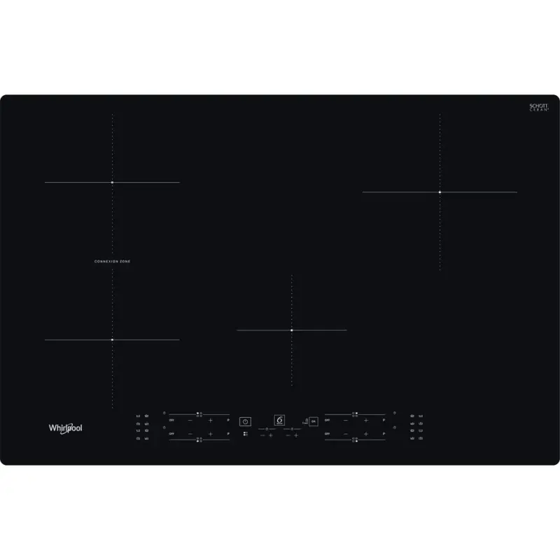 PRONTA CONSEGNA - Whirlpool Piano cottura a induzione WB B4877 NE in vetroceramica nero da 77 cm
