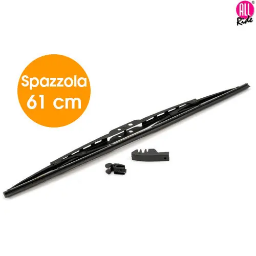 Spazzola Tergicristallo Standard Singola per Auto in Metallo e Gomma 61 cm