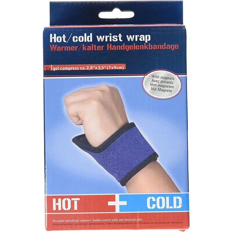Fascia Da Polso e Calamite Bendaggio Caldo\\/Freddo Dimensioni 7 x 9 cm Blu