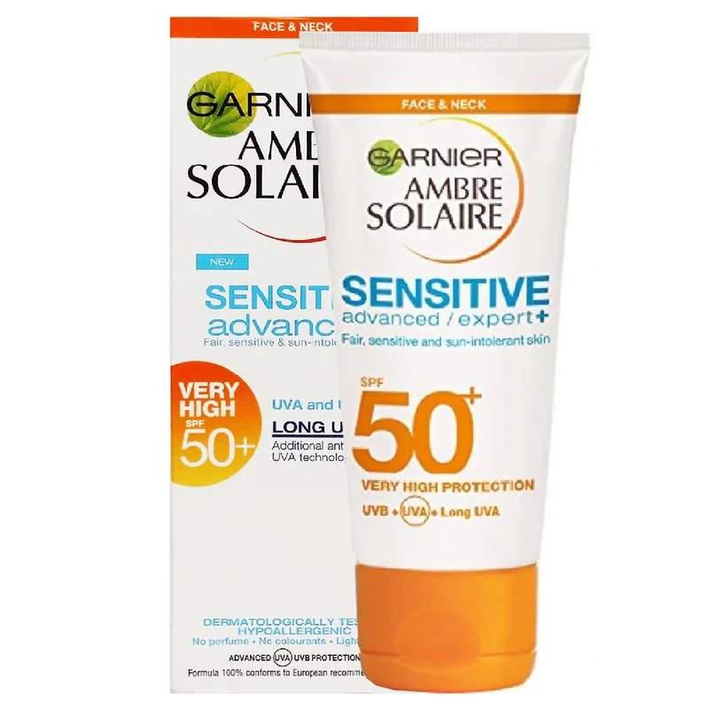Protezione Solare Crema Molto Alta SPF50 Per Viso e Decollete Tubo 50 ml Garnier