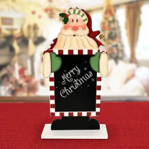 Lavagna In Legno Babbo Natale O Pupazzo Di Neve 46 Cm Decorazioni Natalizie