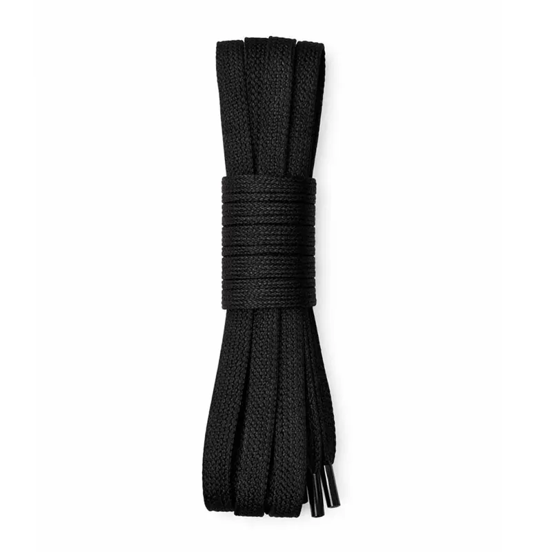 Lacci per scarpe piatti 90 cm nero