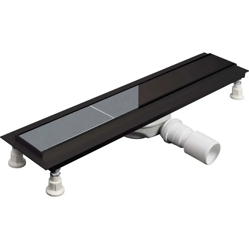 Canaletta scarico universale Idrostile alluminio 70 cm nero