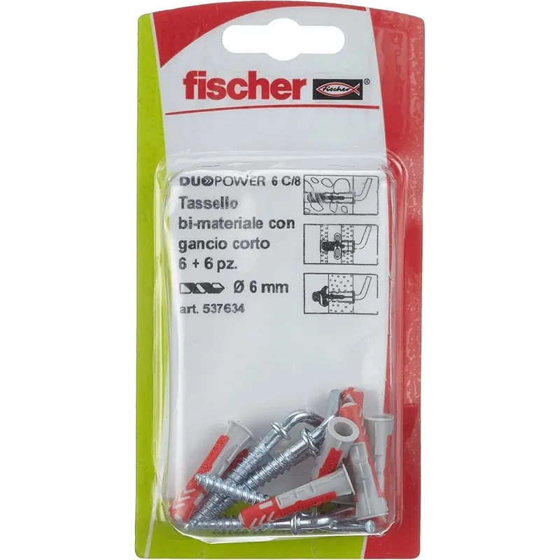 Tassello universale bimateriale Fischer Duopower Ø 6 mm 6 pz