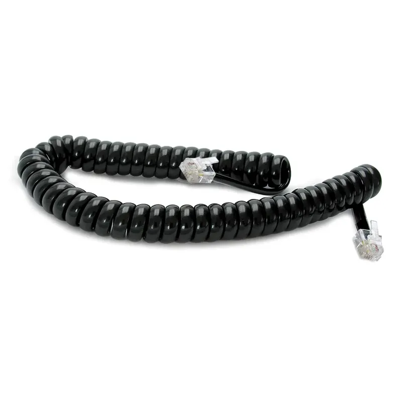 Cavo cornetta telefono RJ10 4p/2C a spirale 2 m nero