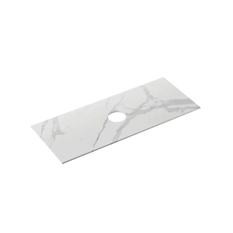 Top bagno HPL Caren con foro per lavabo in appoggio sp 1 cm 135,5x51,2 cm