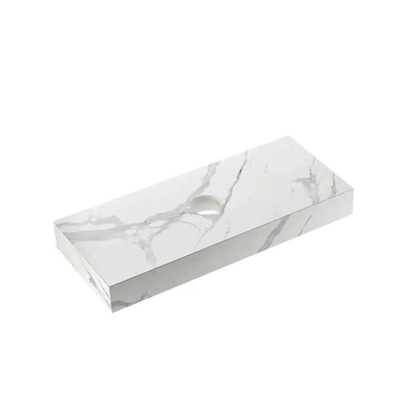 Top bagno HPL Caren con foro per lavabo in appoggio sp 10 cm 135,5x51,2 cm