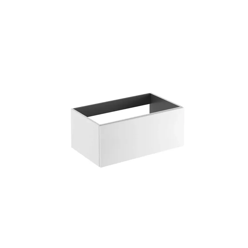 Mobile bagno base sospesa lavabo Caren 1 cassetto 35x95x50,8 cm acero