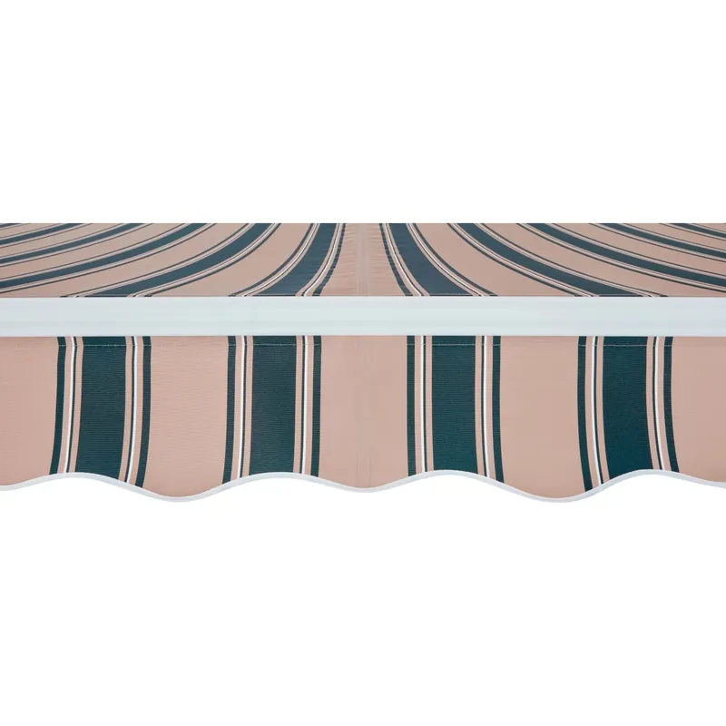 Tenda da sole a braccio reclinabile 395x250 cm beige/verde