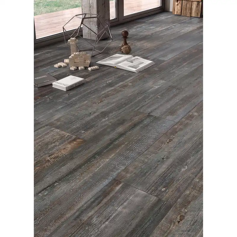 Piastrella in gres Art du Bois blackblue 20x120 cm 1,44 m²