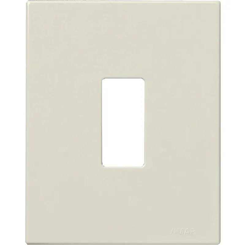 Vimar 8000 placca 1M resina scatto tonda colore avorio