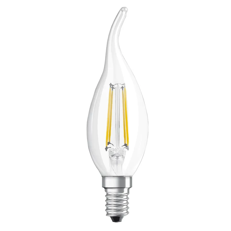 Lampadina LED E14 forma colpo di vento Osram 470lm bianco caldo