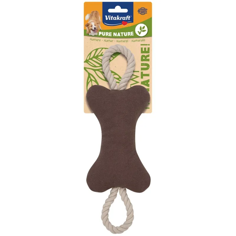 Gioco per cani Vitakraft Pure Nature osso con corda