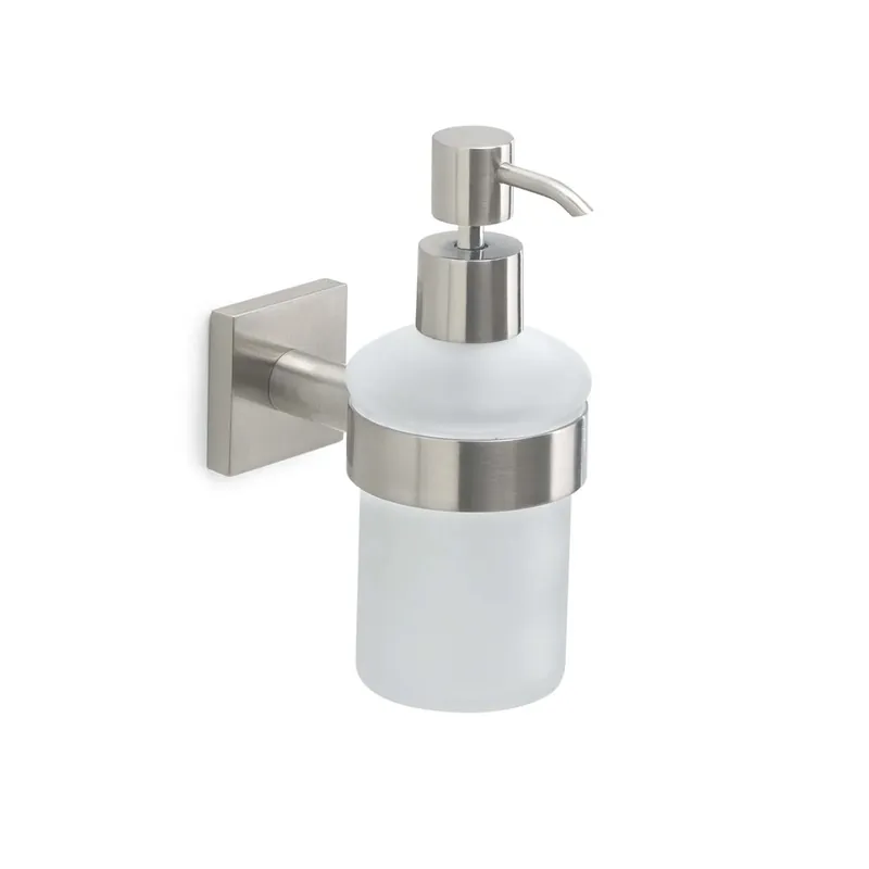 Dispenser sapone Fuji in acciaio e cromall spazzolato