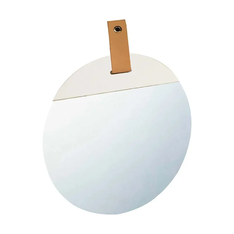 Specchio da parete bianco con laccio Marylin Ø 30 cm