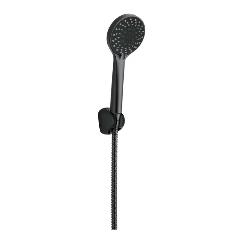 Set doccia con supporto fisso Idrostile anticalcare nero