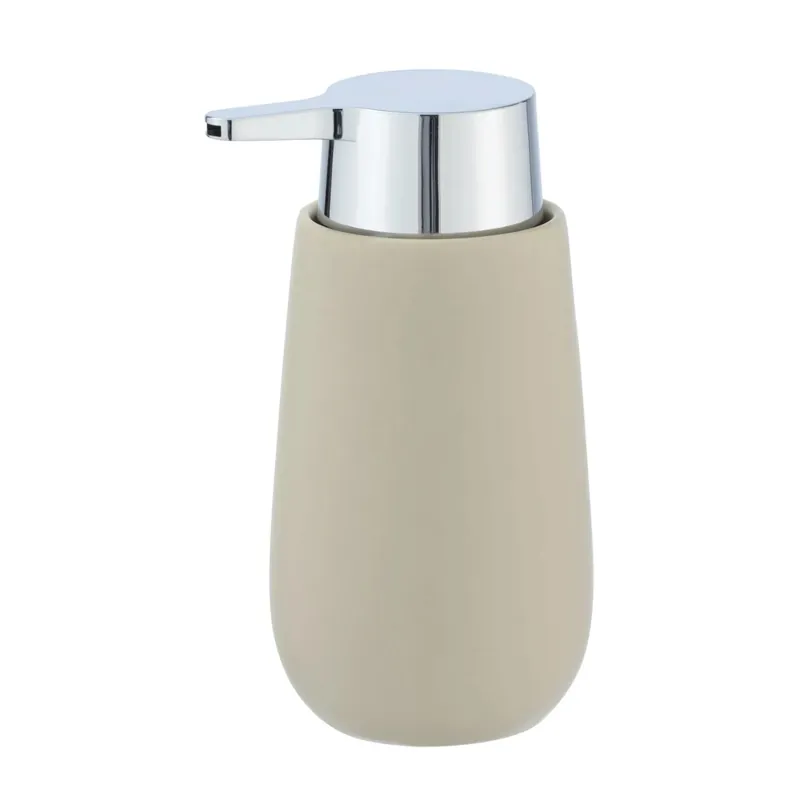 Dosatore di sapone Wenko Badi ceramica 0,32 l beige 9,5x16x8 cm