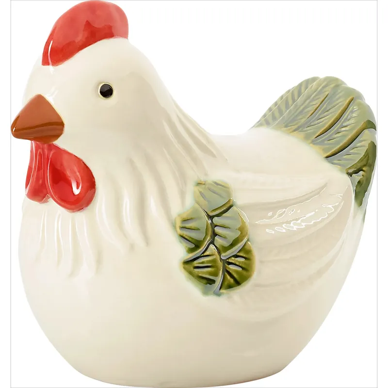 Figura decorativa gallina seduta 17 cm