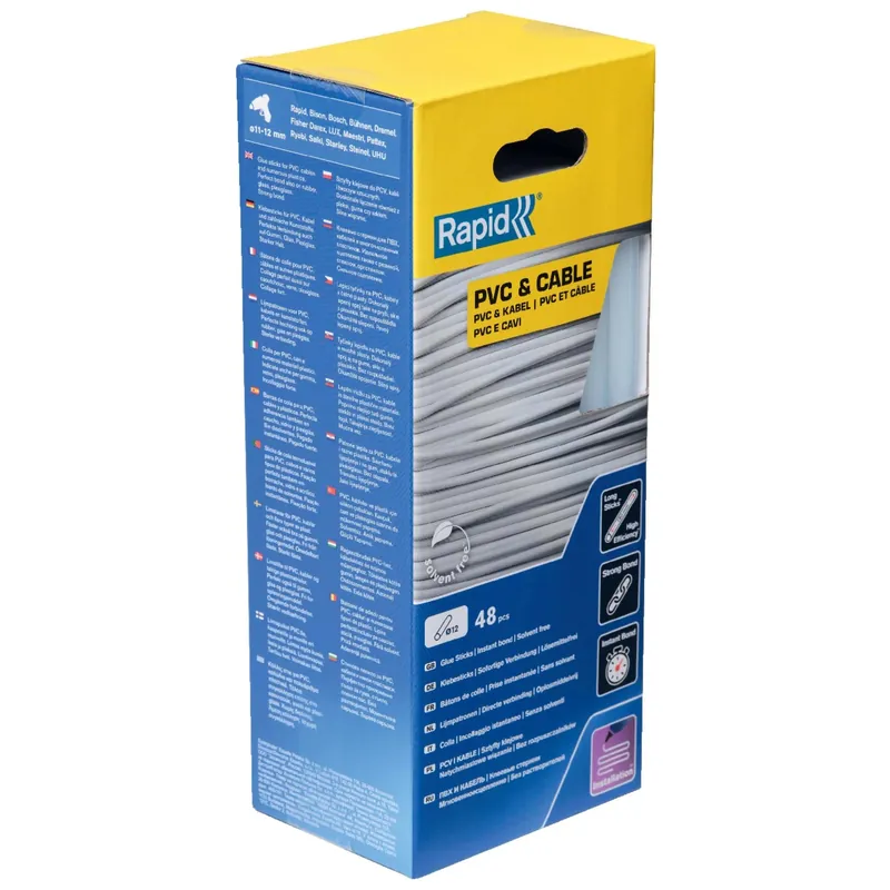 Stick di Colla Rapid per PVC e Cavo da 12 mm Bianco