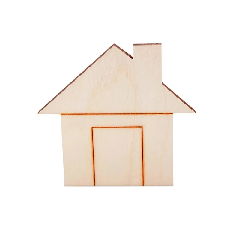 Sagoma in legno casetta 12x11,5x0,6 cm