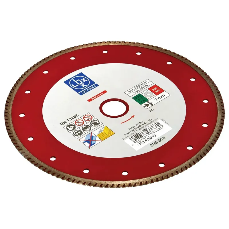 Disco da taglio diamantato LUX-TOOLS a bordo pieno Ø 230 mm