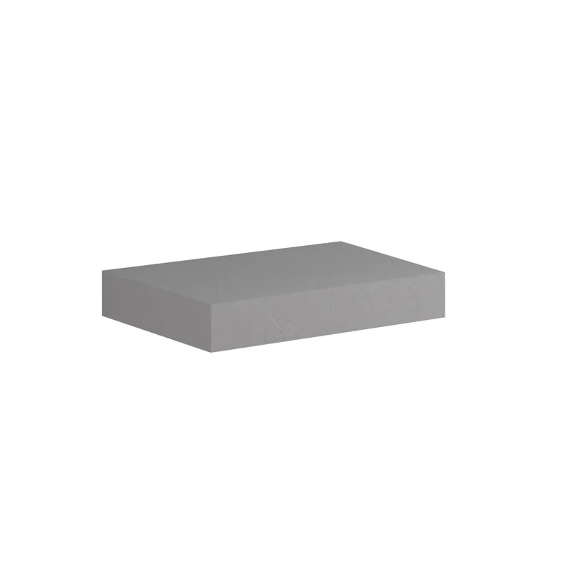 Top scatolato senza staffe 80x10x46 cm Grigio