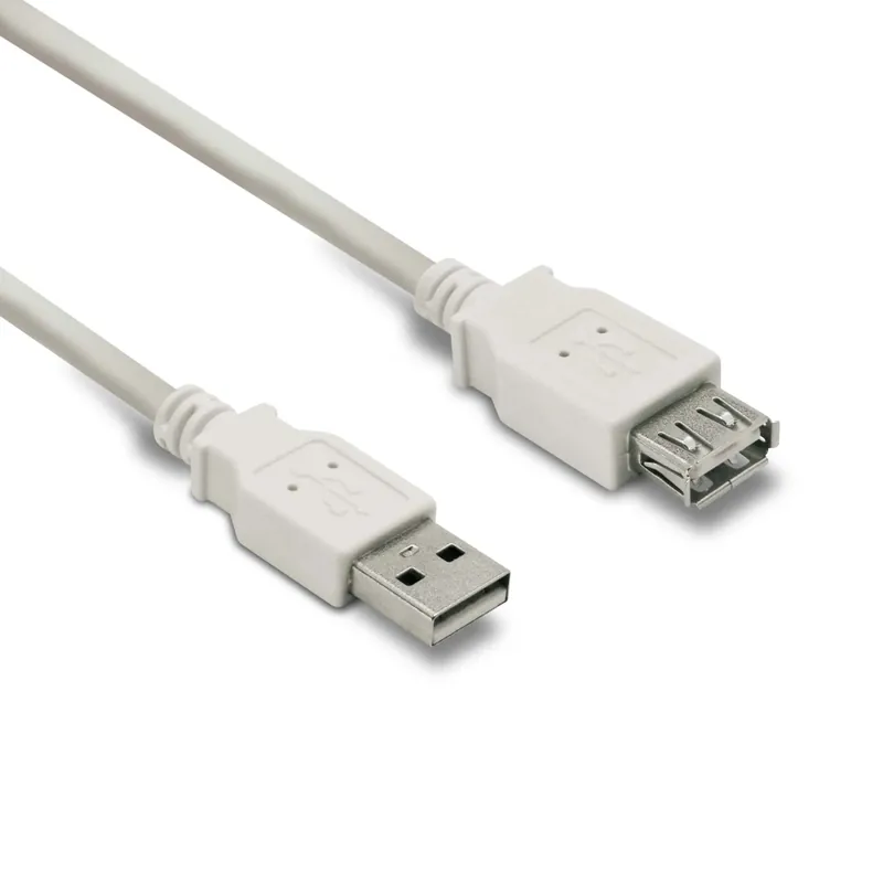 Cavo collegamento USB A maschio /USB A femmina 2.0 1,8 mt bianco
