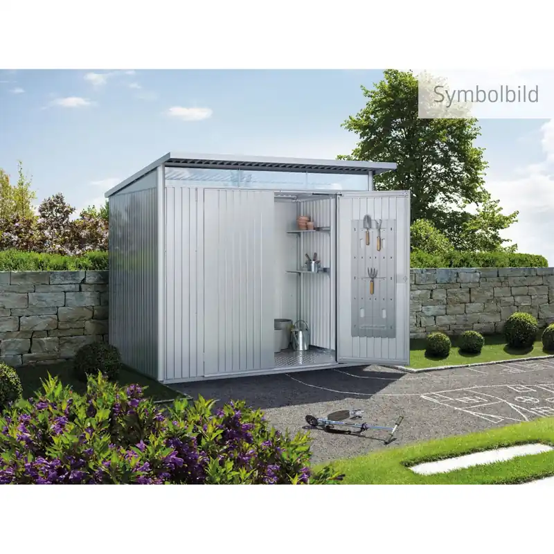 Casetta da giardino Biohort met. AvantGarde ECO A5 sp. 0,5 mm argento 5,72 m² 1P
