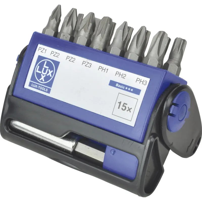 Inserti Basic LUX-TOOLS in acciaio cromo vanadio Set 15 pz