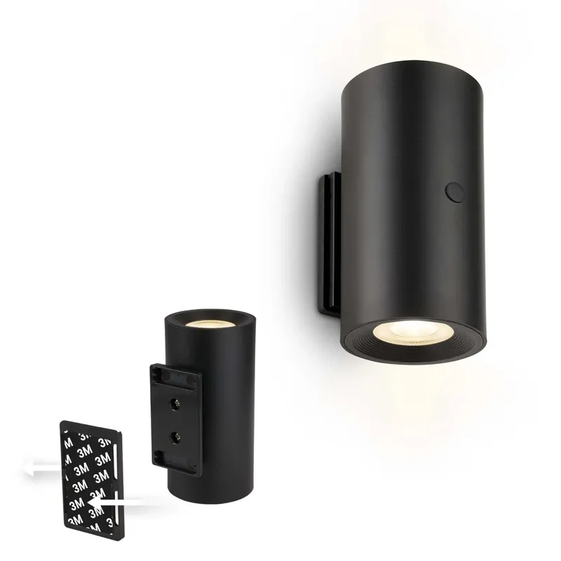 Applique LED Isy 140lm 3000K Ø6,1x12cm Nero