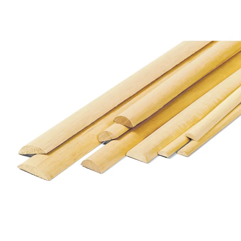 Bastoni mezzo tondi in kotò 10x25x2450 mm
