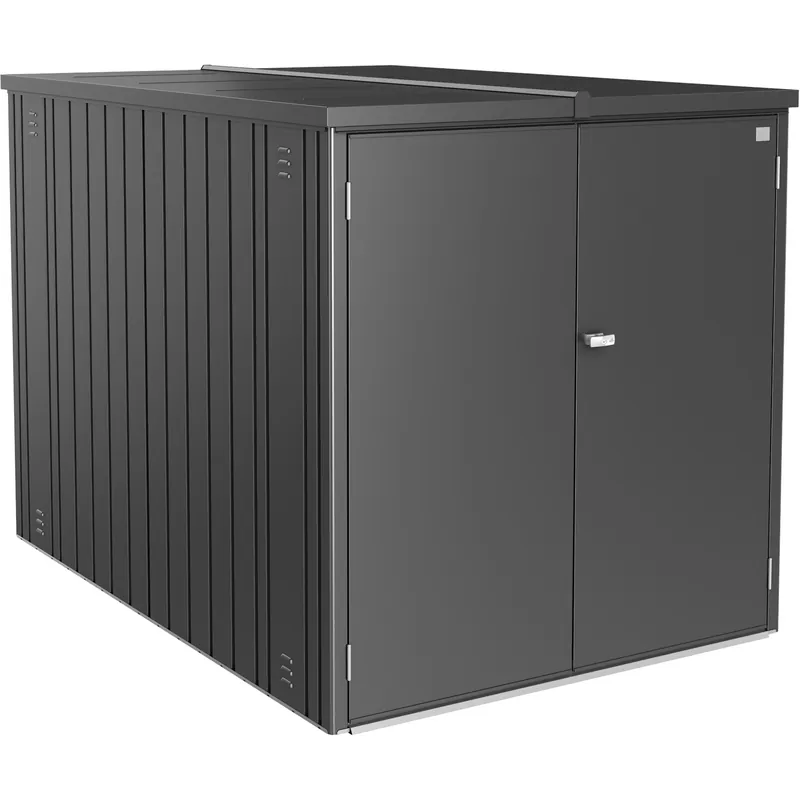 Garage mini Biohort 145x203x151 cm Grigio scuro metallizzato