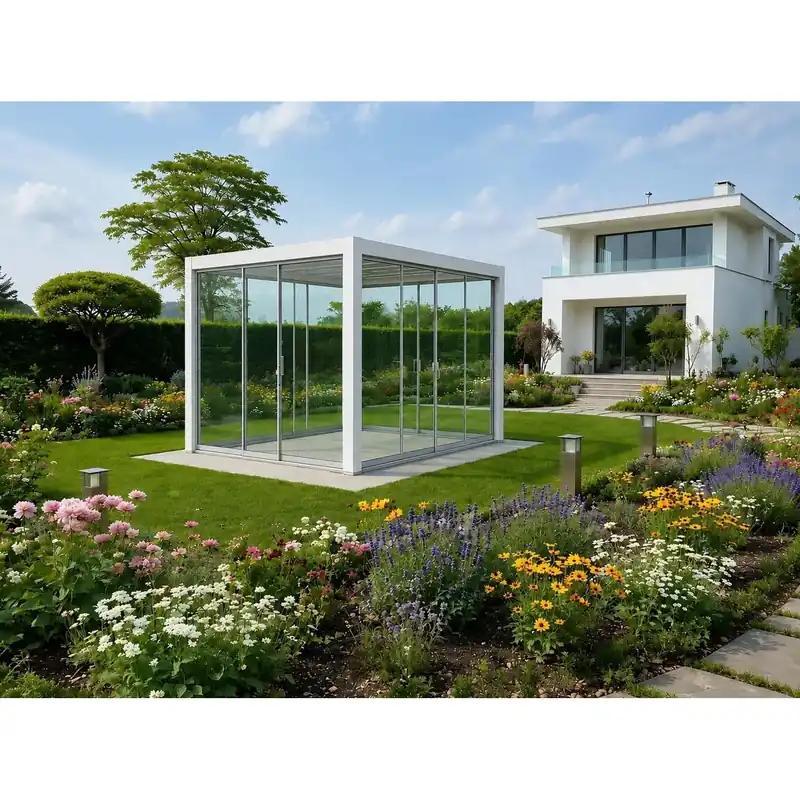 Vetrata fissa pergola Myara 3x2,5 m anodizzato