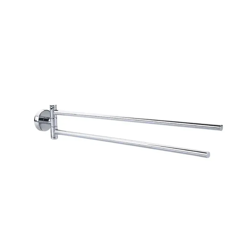 Porta asciugamani doppio Smooz SO203 cromo 45,5 cm