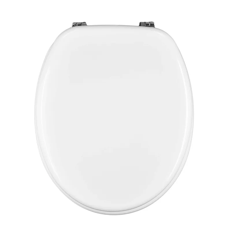 Sedile copriwater ovale Roma in legno bianco
